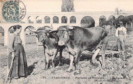 CPA Thèmes - Agriculture - Périgeux - Paysans En Péridgord - Les Arcades - Oblitérée Hiberac Et Paris 1907 - Animée - Attelages