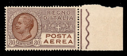 Regno - Posta Aerea - 1928 - 80 Cent (3A) - Gomma Integra - Ottima Centratura - Autres & Non Classés