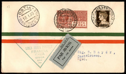 Regno - Aerogrammi - 1930 (19 Gennaio) - Ostia Castelrosso - AULO Linea Marsiglia Beyrouth - Compreso Nel Longhi 2067 -  - Autres & Non Classés