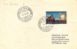 N - Lettera Da S. Marino Per La Germania Orientale L. 30 -  Destinazione Rara - Cartas & Documentos