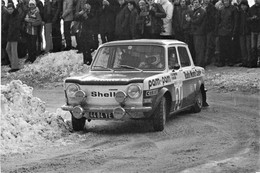 Simca 1000 Rally 2  -  Rally Monte-Carlo 1973  -  Pilote: Bernard Fiorentino (F)    -  15x10cms PHOTO - Rally Racing