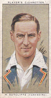 26 H Sutcliffe Yorkshire - Cricketers 1934  - Players Original Cigarette Card - Sport - Player's