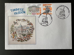 France 2022 YT 5437A Enveloppe FDC 1er Jour Surchargé Moulins Allier Salon Timbres Passions - 2020-…