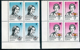 HUNGARY 1989 Stamp Day: Famous Women Blocks Of 4  MNH / **.  Michel 4048-49 - Neufs