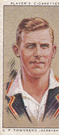 27 LF Townshend, Derbyshire - Cricketers 1934  - Players Original Cigarette Card - Sport - Player's
