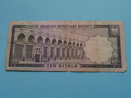 10 Ten Riyals - SAUDI ARABIAN MONETARY AGENCY ( For Grade, Please See Scans ) Circulated ! - Saudi Arabia