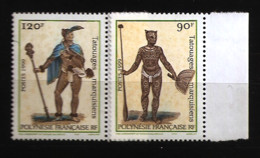 Polynésie 1999 N° 584 / 5 ** Tatouages Marquisiens, Marquises, Hommes Tatoués, Eventail, Coquillage, Conque, Patutiki - Neufs