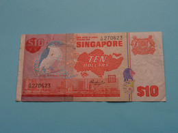 10 $ - Ten Dollars - SINGAPORE ( For Grade, Please See Scans ) Circulated ! - Singapore