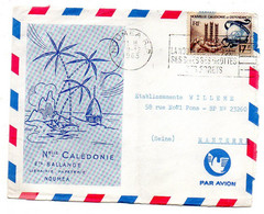 NOUVELLE CALEDONIE--1963--Devant De Lettre Illustrée  NOUMEA  Pour NANTERRE-92 (France ) ,timbre Seul  Sur Lettre.cachet - Brieven En Documenten