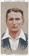 4 Charles Barnett, Gloucestershire - Cricketers 1934  - Players Original Cigarette Card - Sport - Player's