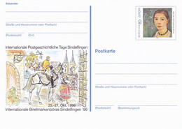 SINDELFINGEN PHILATELIC EXHIBITION, PAINTING, PC STATIONERY, ENTIER POSTAL, 1996, GERMANY - Cartes Postales - Neuves