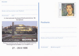 OSNABRUCK PHILATELIC EXHIBITION, PAINTING, PC STATIONERY, ENTIER POSTAL, 1996, GERMANY - Postkaarten - Ongebruikt