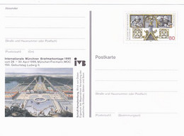 MUNCHEN PHILATELIC EXHIBITION, NYMPHENBURG PALACE, REGENSBURG, PC STATIONERY, ENTIER POSTAL, 1995, GERMANY - Cartoline - Nuovi