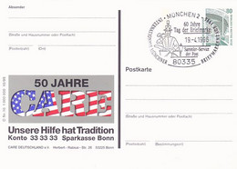 CARE INTERNATIONAL, GERMANY OFFICE, COLLIERY, STAMP'S DAY POSTMARK, PC STATIONERY, ENTIER POSTAL, 1996, GERMANY - Postcards - Used