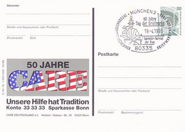 CARE INTERNATIONAL, GERMANY OFFICE, COLLIERY, STAMP'S DAY POSTMARK, PC STATIONERY, ENTIER POSTAL, 1996, GERMANY - Cartes Postales - Oblitérées