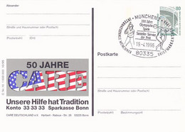 CARE INTERNATIONAL, GERMANY OFFICE, COLLIERY, OLYMPIC GAMES POSTMARK, PC STATIONERY, ENTIER POSTAL, 1996, GERMANY - Cartoline - Usati