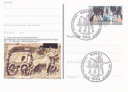 SINDELFINGEN PHILATELIC EXHIBITION, ARCHAEOLOGY, SWAN'S LAKE BALLET, PC STATIONERY, ENTIER POSTAL, 1993, GERMANY - Postcards - Used
