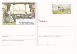 KOLN PHILATELIC EXHIBITION, TRAIN, PAINTING, PC STATIONERY, ENTIER POSTAL, 1985, GERMANY - Postkaarten - Ongebruikt