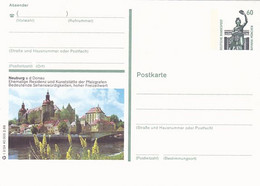 NEUBURG A D DONAU TOWN, BAVARIA MONUMENT, PC STATIONERY, ENTIER POSTAL, 1989, GERMANY - Postkarten - Ungebraucht