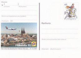 KOLN PHILATELIC EXHIBITION, GENERAL JAN VON WERTH, PC STATIONERY, ENTIER POSTAL, 1991, GERMANY - Postkaarten - Ongebruikt