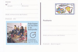 ESSEN PHILATELIC EXHIBITION, EUROPA CEPT- KITES, PC STATIONERY, ENTIER POSTAL, 1990, GERMANY - Postkarten - Ungebraucht