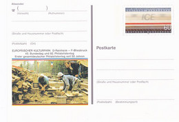 EUROPA CULTURE PARK, ARCHAEOLOGY, RAILWAYS, TRAINS, PC STATIONERY, ENTIER POSTAL, 1991, GERMANY - Postcards - Mint