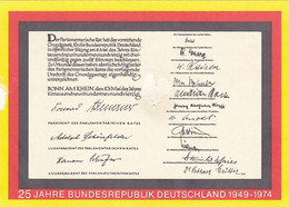 FEDERAL REPUBLIC ANNIVERSARY, PC STATIONERY, ENTIER POSTAL, 1974, GERMANY - Postkaarten - Ongebruikt