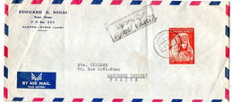 SYRIE--1962--lettre ALEP  Pour NANTERRE-92 (France ) ,timbre Seul Sur Lettre.....cachet - Siria