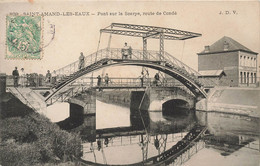 St Amand Les Eaux * 1907 * Pont Sur La Scarpe , Route De Condé - Saint Amand Les Eaux
