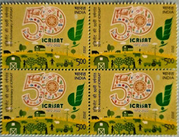 India 2022 50 YEARS OF ICRISAT . FARM ANIMALS, WIND MILLS Block Of 4 MNH As Per Scan - Ongebruikt