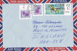 48481. Carta  Aerea  VANCOUVER (Canada) 1986.  Postes Canada V6B3A0 To England - Covers & Documents