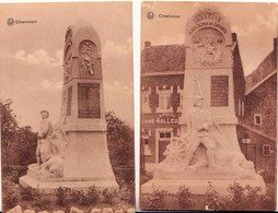 Charneux ( Herve ) Monument Aux Morts  Réunion De 2 Cartes - Herve