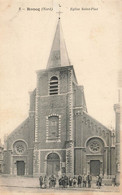 Roncq * 1906 * Place Et église St Piat * Enfants Villageois - Autres & Non Classés