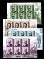 Moldova 2022 . Personalities (Louis Pasteur, Franz Schubert, Roald Amundsen, Thomas Edison) 4 Sheetlets Of 6+tabs - Moldavia