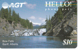 TARJETA DE CANADA DE BOW FALLS, BANFF (HELLO-AGT) NUEVA-MINT - Canada