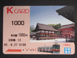 USED Carte Prépayée Japon Image Du Train Japan Prepaid Card Train Image K Card - Treni