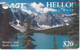 TARJETA DE CANADA DE MORAINE LAKE, BANFF (HELLO-AGT) NUEVA-MINT - Canada