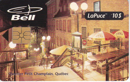 TARJETA DE CANADA DE QUARTIER PETIT CHAMPLAIN, QUEBEC DE TIRADA 20000 (BELL) - Canada