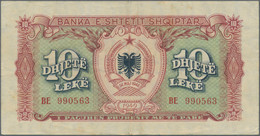 Albania: Banka E Shtetit Shqiptar, Lot With 10 Banknotes, 1949 And 1957 Series, - Albanien