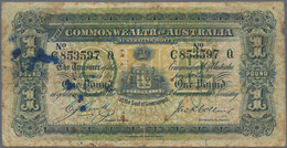 Australia: The Commonwealth Of Australia – Treasury, 1 Pound 1918 With Signature - Sonstige & Ohne Zuordnung