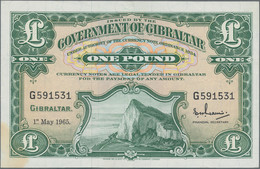 Gibraltar: Government Of Gibraltar 1 Pound 1st May 1965, P.18a, Great Condition - Gibraltar