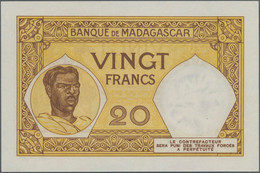 Madagascar: Banque De Madagascar 20 Francs ND(1937-47), P.37, Almost Perfect Wit - Madagaskar