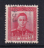 New Zealand: 1938/44   KGVI    SG608   1½d   Scarlet    Used - Oblitérés