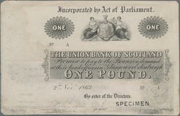 Scotland: The Union Bank Of Scotland, 1 Pound, 02.11.1863, Intaglio Printed SPEC - Other & Unclassified