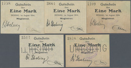 Deutschland - Notgeld - Sachsen-Anhalt: Dessau, Magistrat, 1 Mark, August 1914, - Lokale Ausgaben