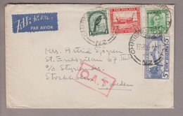 Neuseeland New Zealand 1945-09-17 Christchurch Luftpostbrief Nach Stockholm - Storia Postale