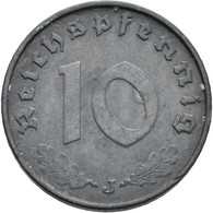 Drittes Reich: Kleines Lot Bessere Jahrgänge, Dabei 1 Reichspfennig 1945 E (J. 3 - Other & Unclassified
