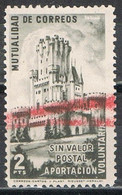 Sello Viñeta MUTUALIDAD Postal 2 Pts, Castillo De OLITE (Navarra), Sin Valor Postal º - Charity