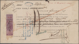 Alte Aktien / Wertpapiere: Niederländisch Indien, Batavia, Scheck über 31.328, 4 - Sonstige & Ohne Zuordnung
