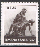 Sello Viñeta REUS (Tarragona) 1957. SEMANA SANTA ,Jesus Y Maria * - Variétés & Curiosités